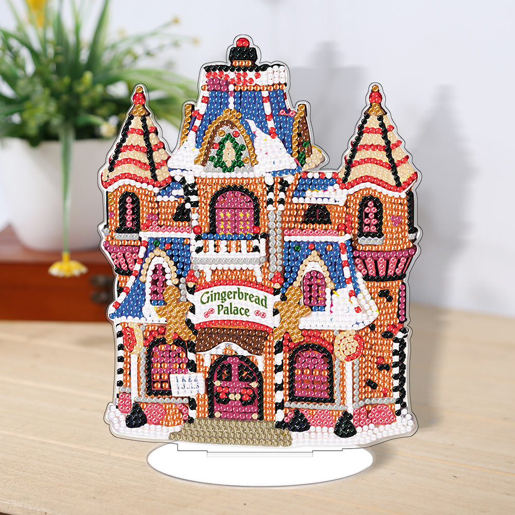 Diamond Painting Table Decor for Home Office Table Decor (Gingerbread City)