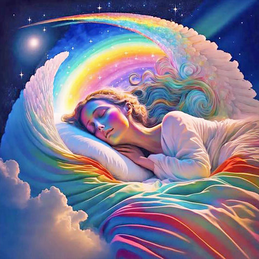 Sweet Dreams Angel - Full Round Drill Diamond Painting 30*30CM