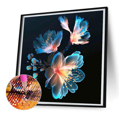 Fluorescent Crystal Flower Flower - Full Round Drill Diamond Painting 30*30CM