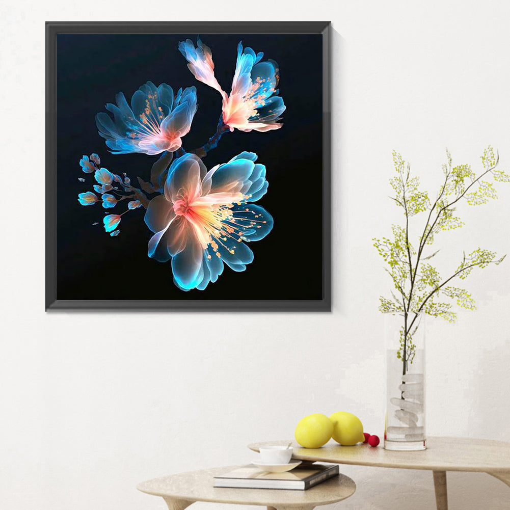 Fluorescent Crystal Flower Flower - Full Round Drill Diamond Painting 30*30CM