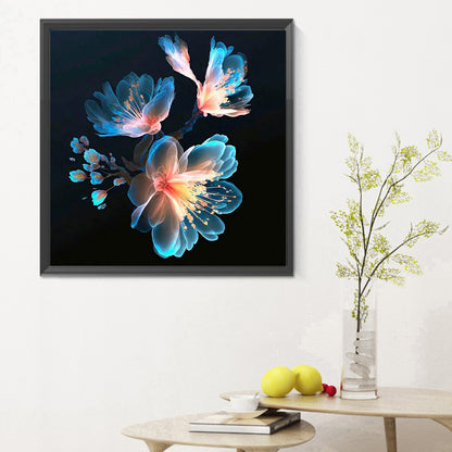 Fluorescent Crystal Flower Flower - Full Round Drill Diamond Painting 30*30CM
