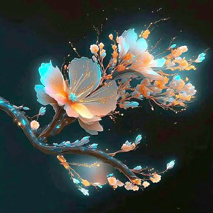 Fluorescent Crystal Flower Flower - Full Round Drill Diamond Painting 30*30CM