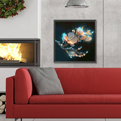 Fluorescent Crystal Flower Flower - Full Round Drill Diamond Painting 30*30CM