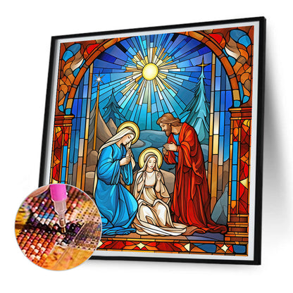 Believer Jesus Glass Painting - Full Round Drill Diamond Painting 30*30CM