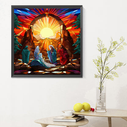 Believer Jesus Glass Painting - Full Round Drill Diamond Painting 30*30CM