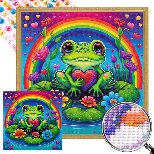 Frog Under Rainbow Bridge - Full AB Dril Round Diamond Painting 40*40CM