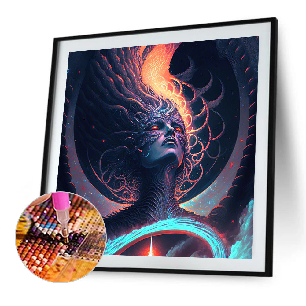 Obsidian Goddess - Full AB Dril Round Diamond Painting 40*40CM