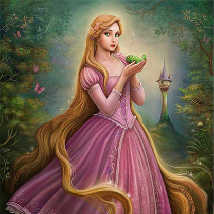 Stitch Long Hair Rapunzel - 11CT Stamped Cross Stitch 40*40CM