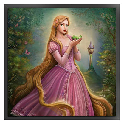 Stitch Long Hair Rapunzel - 11CT Stamped Cross Stitch 40*40CM