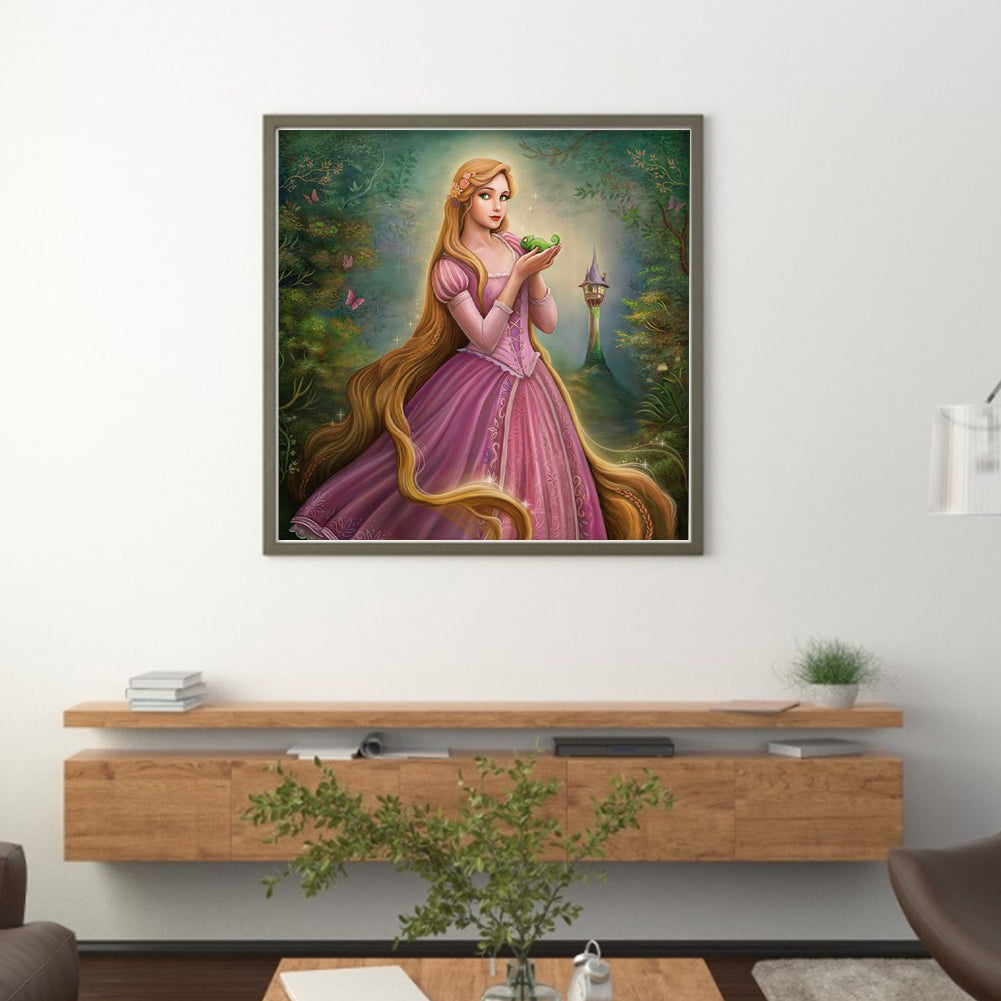 Stitch Long Hair Rapunzel - 11CT Stamped Cross Stitch 40*40CM