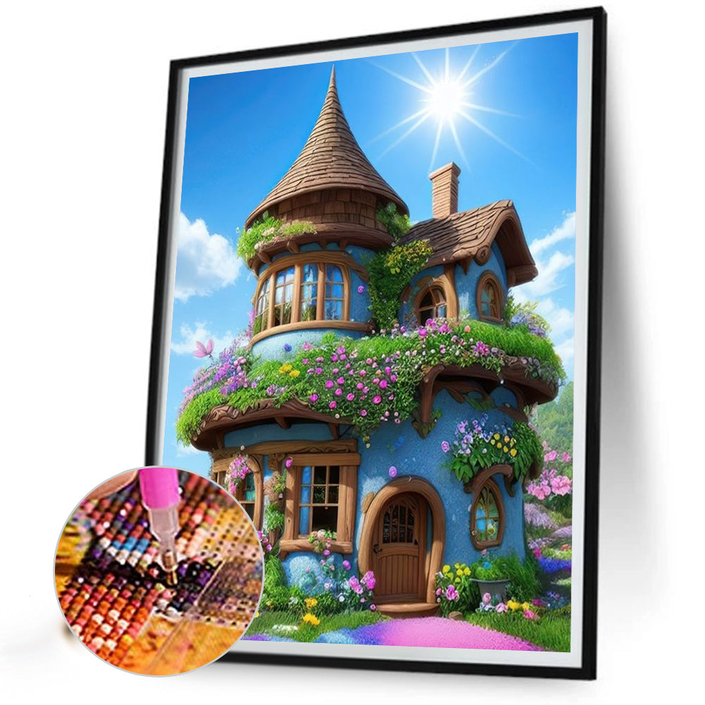 Hut Under Clear Sky - Full AB Dril Round Diamond Painting 40*50CM