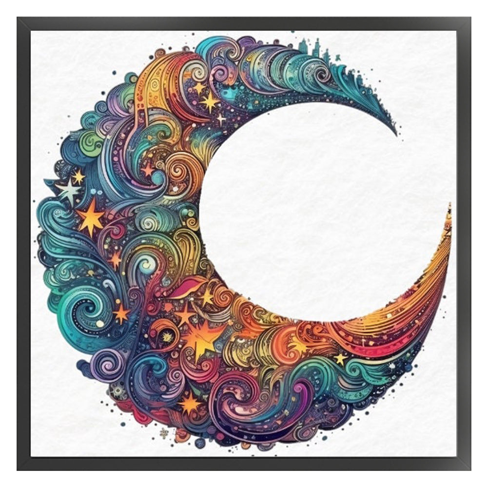 Crescent Moon - 11CT Stamped Cross Stitch 50*50CM