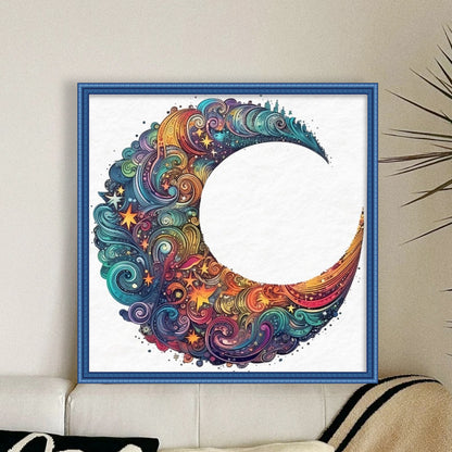 Crescent Moon - 11CT Stamped Cross Stitch 50*50CM