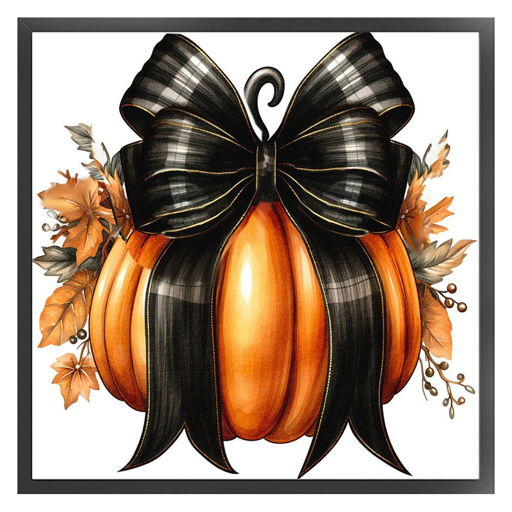 Pumpkin Bow - 11CT Stamped Cross Stitch 50*50CM