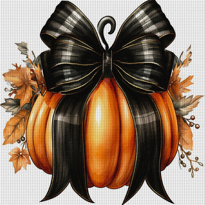 Pumpkin Bow - 11CT Stamped Cross Stitch 50*50CM