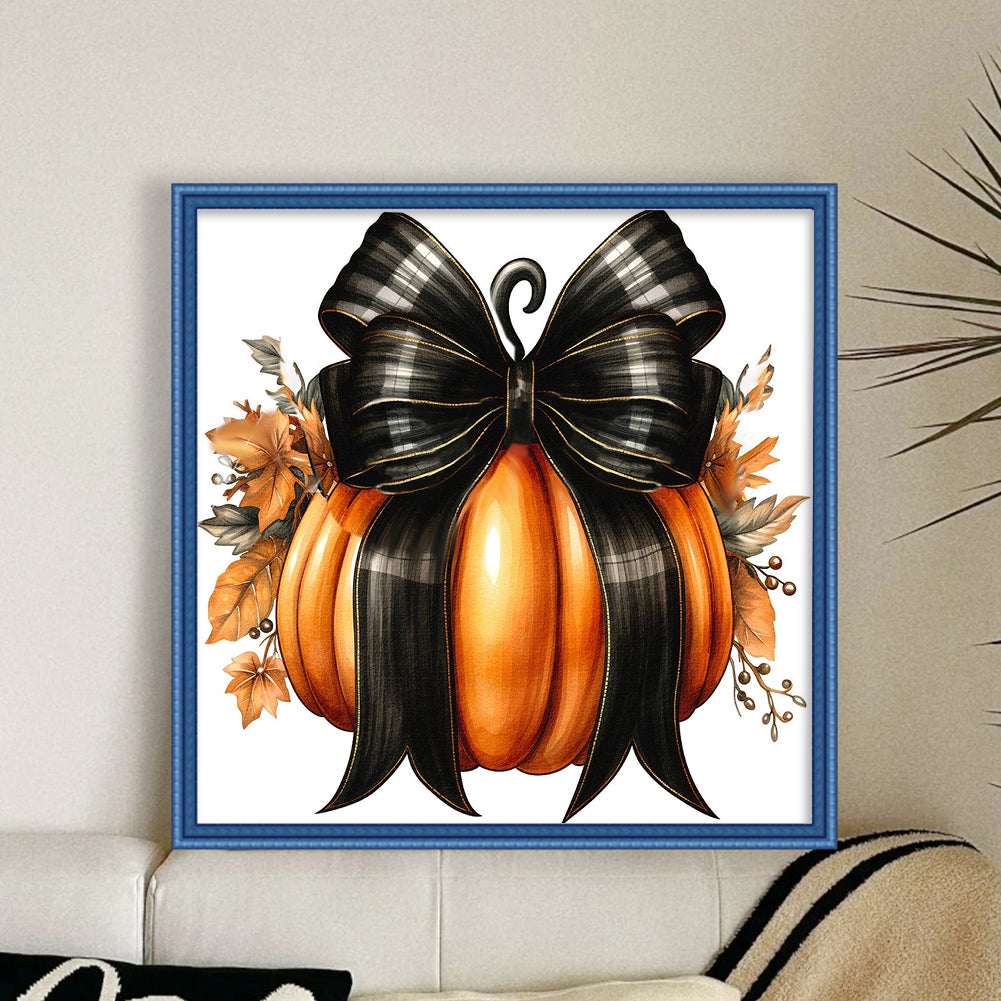 Pumpkin Bow - 11CT Stamped Cross Stitch 50*50CM