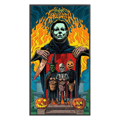 Horror Halloween - 11CT Stamped Cross Stitch 40*75CM