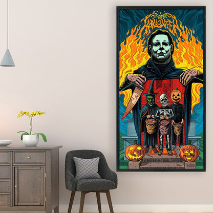 Horror Halloween - 11CT Stamped Cross Stitch 40*75CM