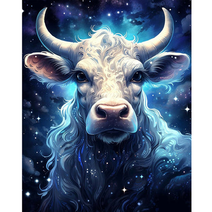 Glowing Cow - Full Round Drill Diamond Painting 30*40CM