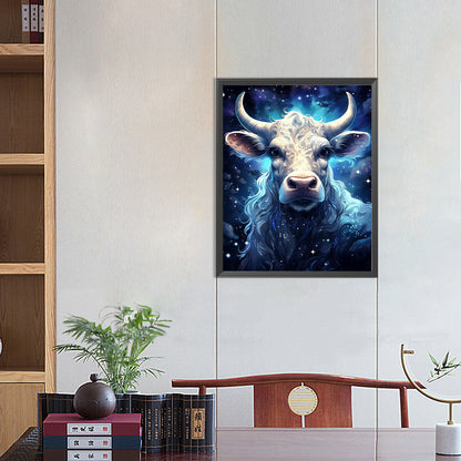 Glowing Cow - Full Round Drill Diamond Painting 30*40CM