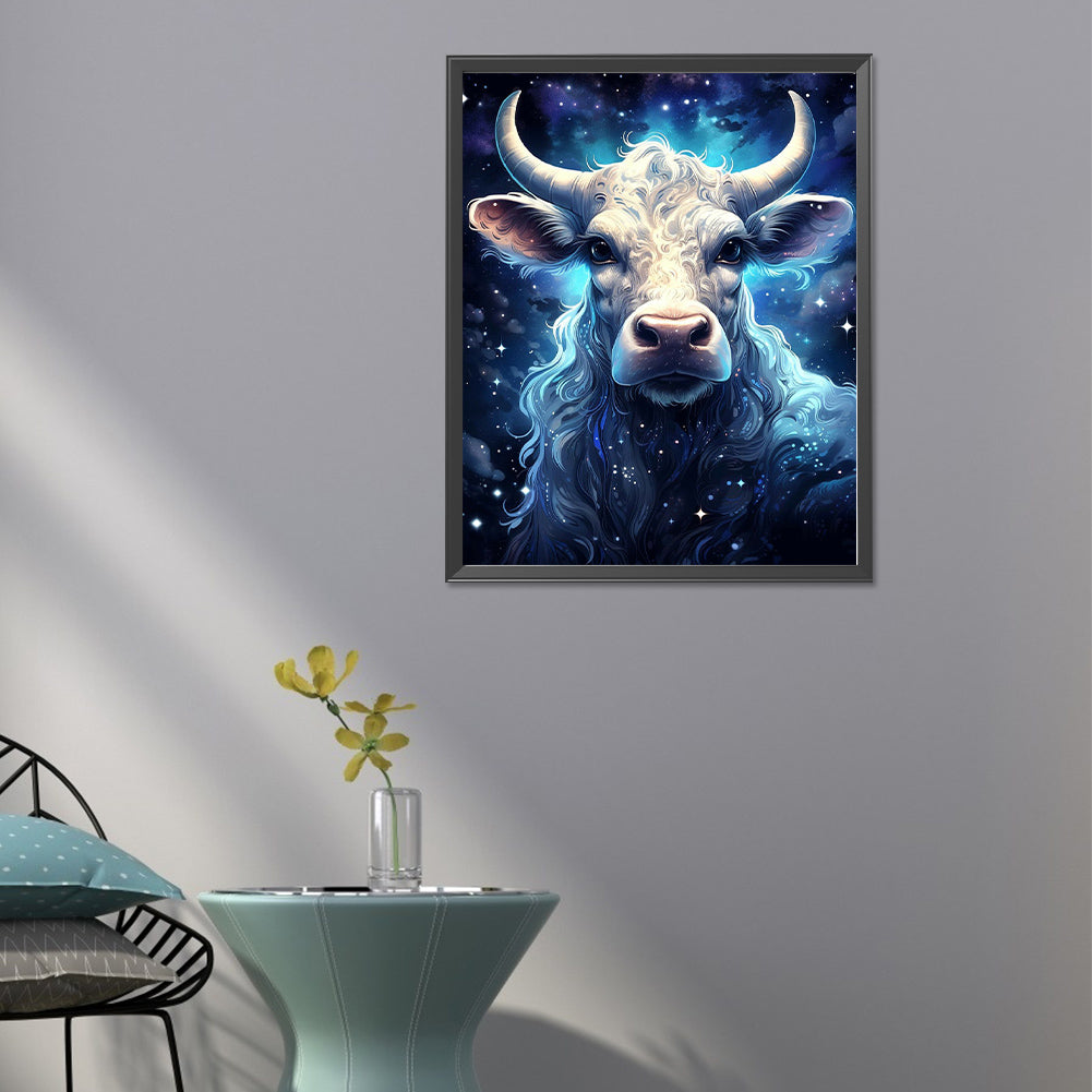 Glowing Cow - Full Round Drill Diamond Painting 30*40CM