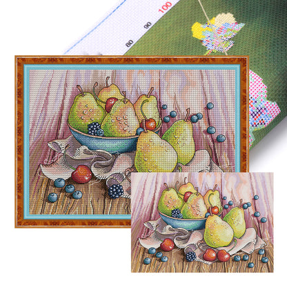 Pear Compote - 14CT Stamped Cross Stitch 42*33CM£¨Joy Sunday£©