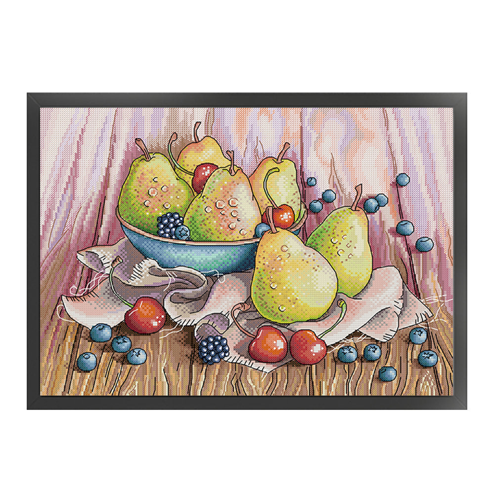 Pear Compote - 14CT Stamped Cross Stitch 42*33CM£¨Joy Sunday£©