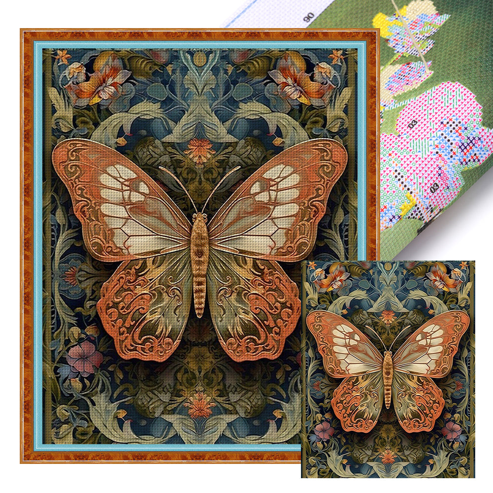 Butterfly - 11CT Stamped Cross Stitch 40*50CM