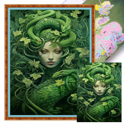 Snake Girl - 11CT Stamped Cross Stitch 50*65CM