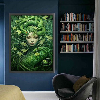 Snake Girl - 11CT Stamped Cross Stitch 50*65CM