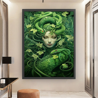 Snake Girl - 11CT Stamped Cross Stitch 50*65CM