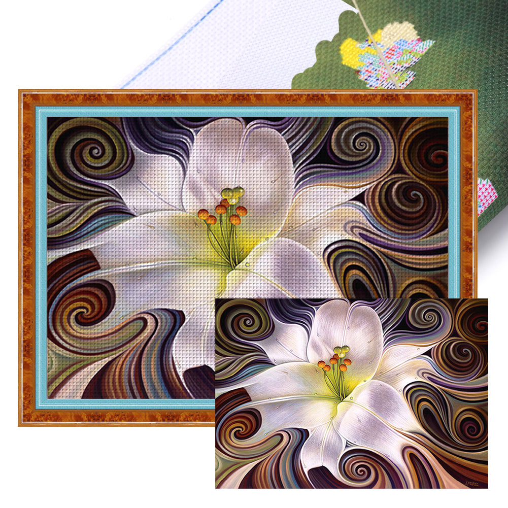 Abstract Flower - 11CT Stamped Cross Stitch 60*45CM