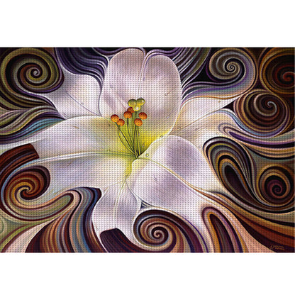 Abstract Flower - 11CT Stamped Cross Stitch 60*45CM