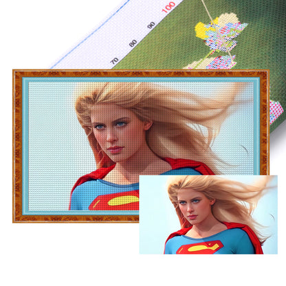 Super Girl - 11CT Stamped Cross Stitch 70*42CM