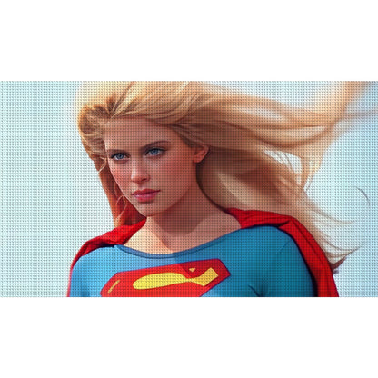 Super Girl - 11CT Stamped Cross Stitch 70*42CM