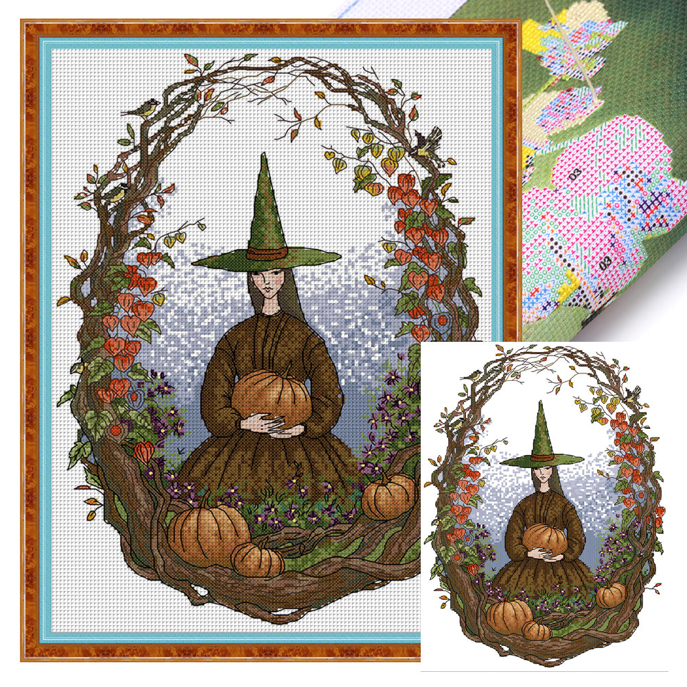 Magical World Autumn - 14CT Stamped Cross Stitch 31*42CM(Joy Sunday)