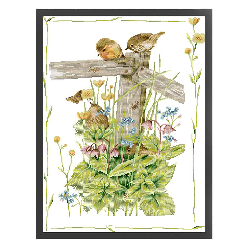 A Corner Of The Cozy Garden - 14CT Stamped Cross Stitch 38*51CM£¨Joy Sunday£©