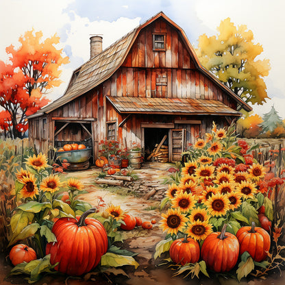 Harvest Farm - Full Round Drill Diamond Painting 30*30CM