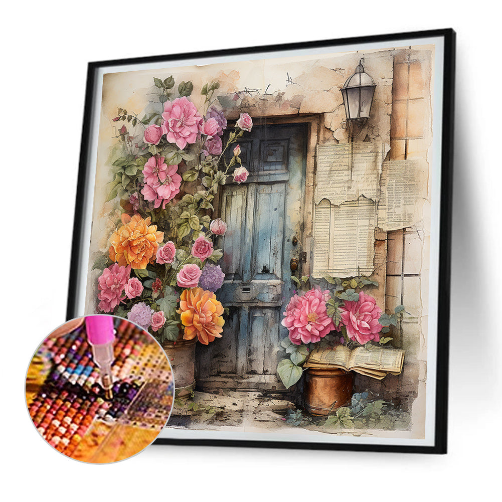 Nostalgic Garden Entrance - Full Round Drill Diamond Painting 30*30CM