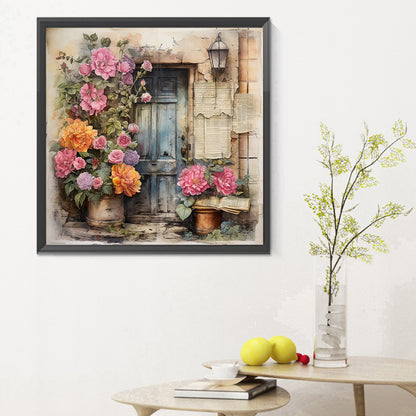 Nostalgic Garden Entrance - Full Round Drill Diamond Painting 30*30CM