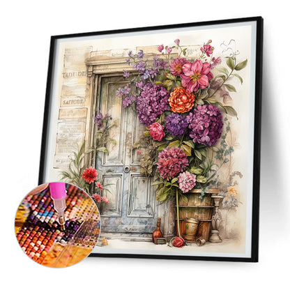 Nostalgic Garden Entrance - Full Round Drill Diamond Painting 30*30CM