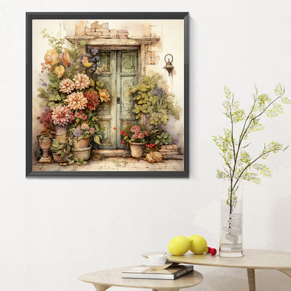 Nostalgic Garden Entrance - Full Round Drill Diamond Painting 30*30CM