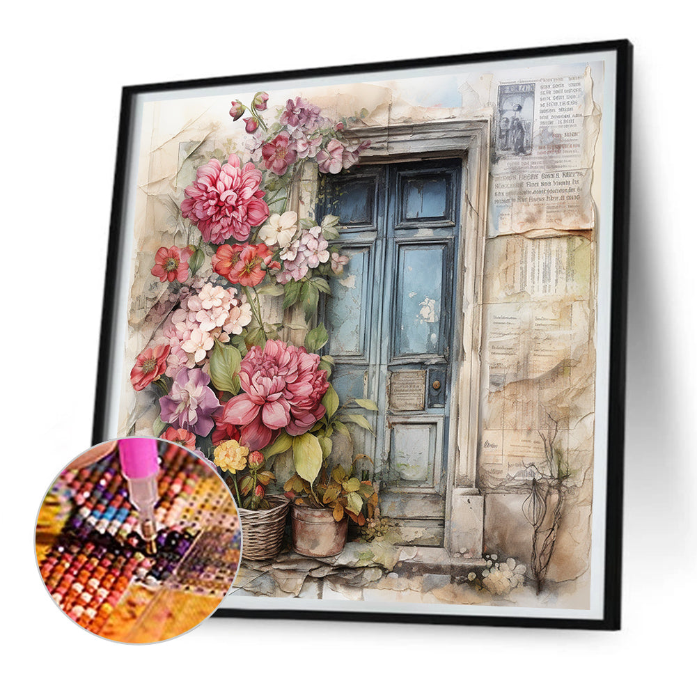 Nostalgic Garden Entrance - Full Round Drill Diamond Painting 30*30CM