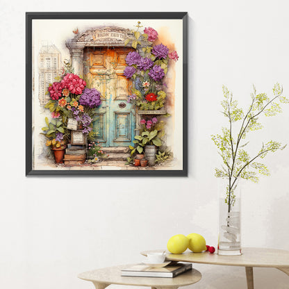 Nostalgic Garden Entrance - Full Round Drill Diamond Painting 30*30CM