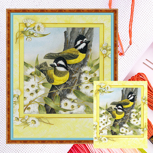 Yellow-Bellied Tit - 11CT Counted Cross Stitch 40*50CM