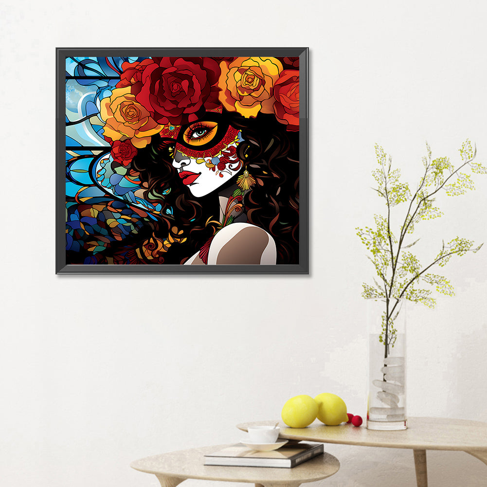 Day Of The Dead Girl - Full Round Drill Diamond Painting 35*30CM