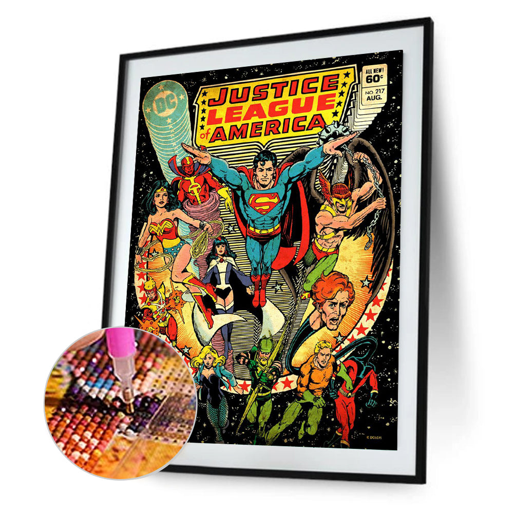 Dc Universe Characters - Full Round Drill Diamond Painting 30*40CM