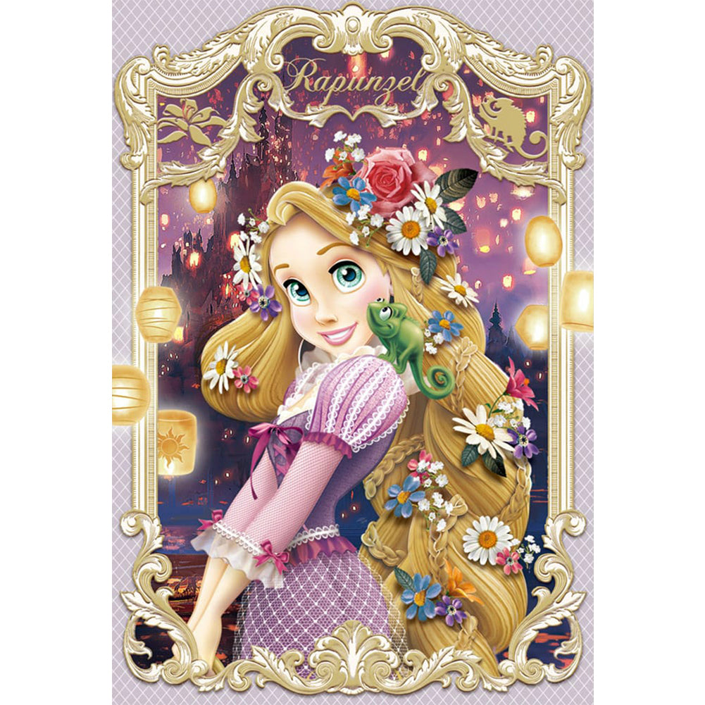 Long Hair Princess - 11CT Stamped Cross Stitch 40*58CM