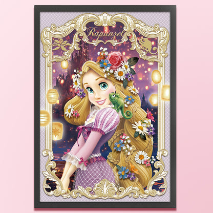 Long Hair Princess - 11CT Stamped Cross Stitch 40*58CM