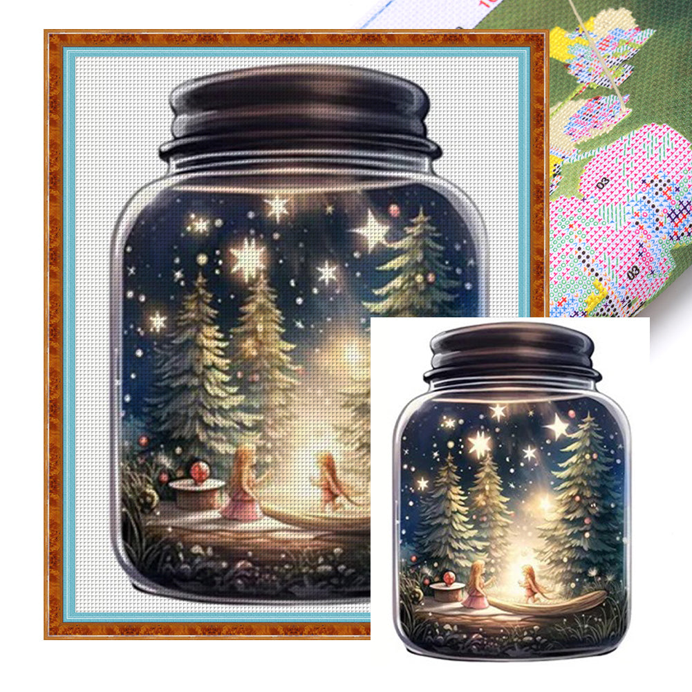 Landscape Bottle - 11CT Stamped Cross Stitch 50*60CM